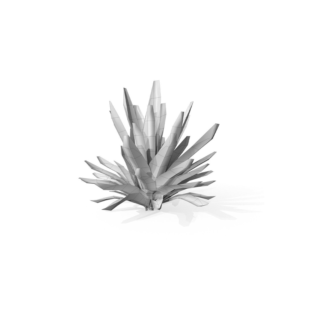 Tropical Plant 3D Model – Low Poly Game Asset, FBX & OBJ Formats - View 4
