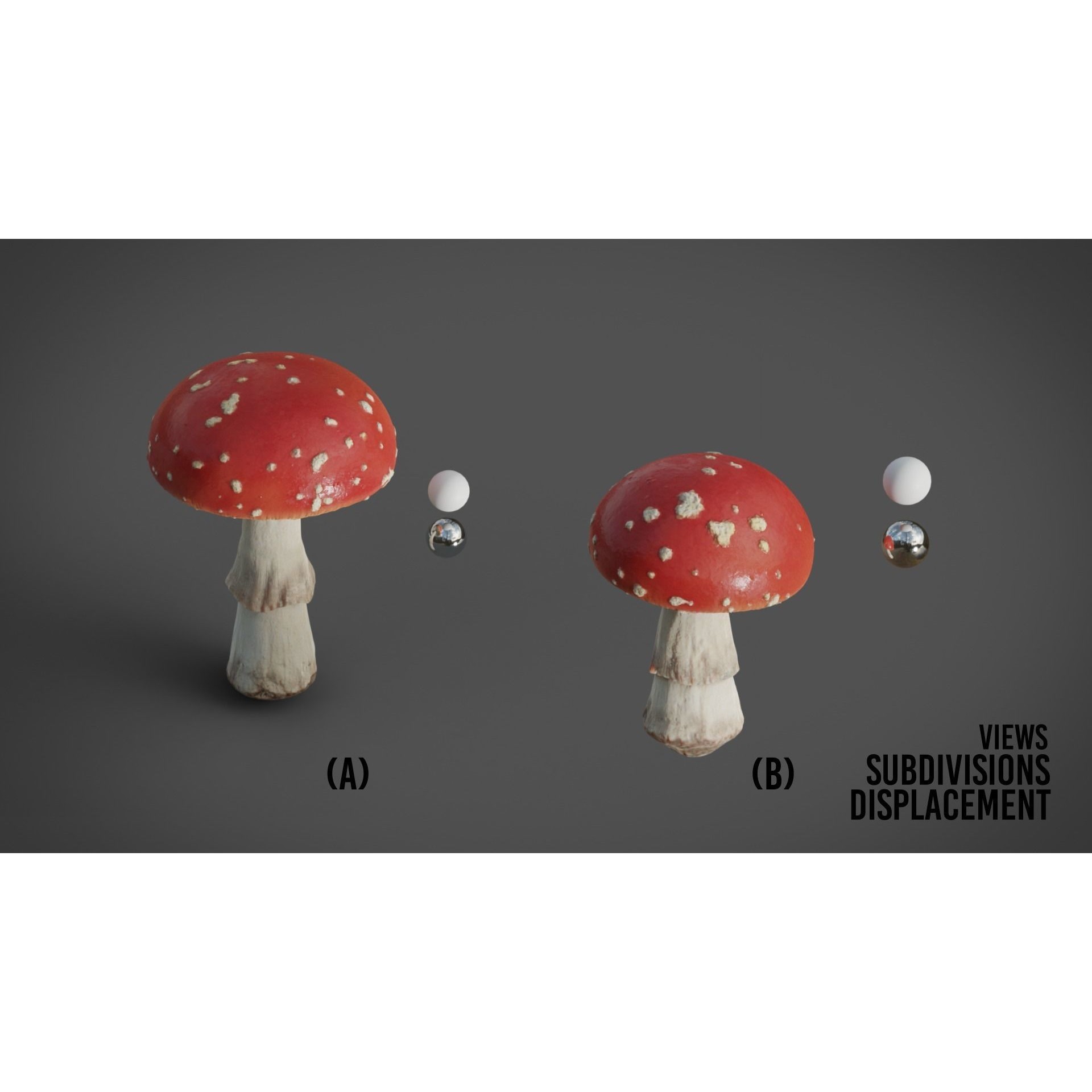 Mushrooms Fly Agaric - Animated PBR 3D Model - View 15