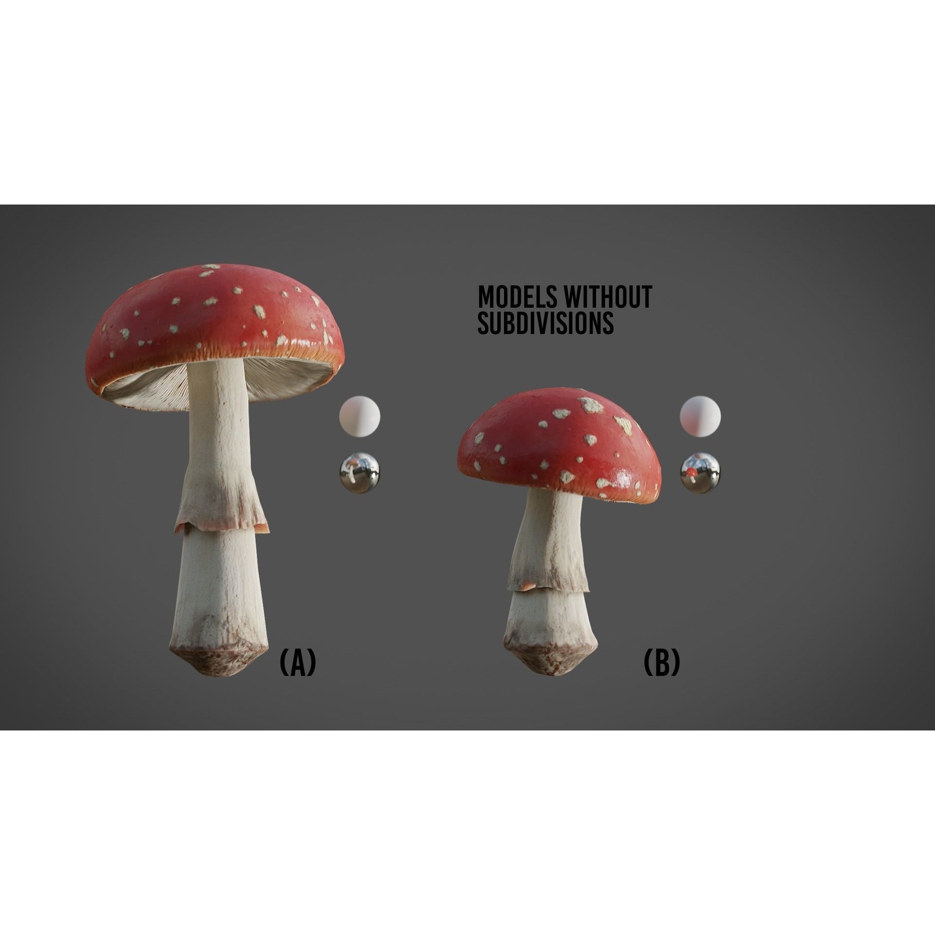 Mushrooms Fly Agaric - Animated PBR 3D Model - View 16