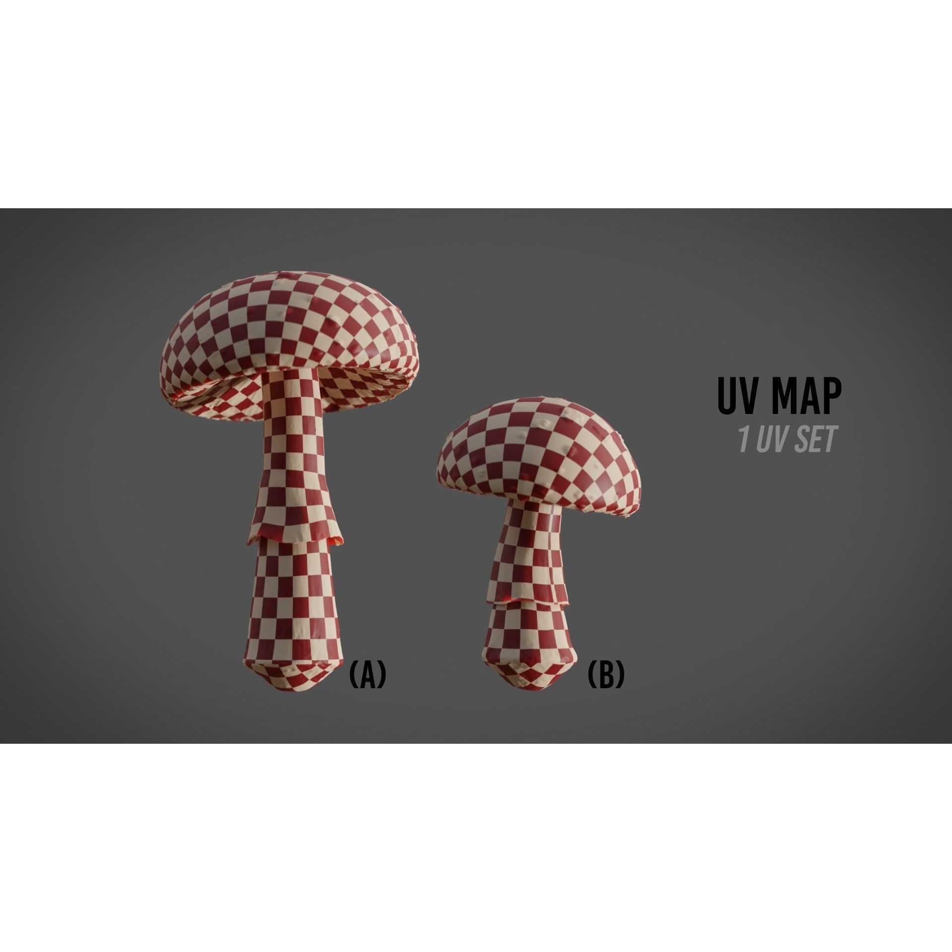 Mushrooms Fly Agaric - Animated PBR 3D Model - View 6