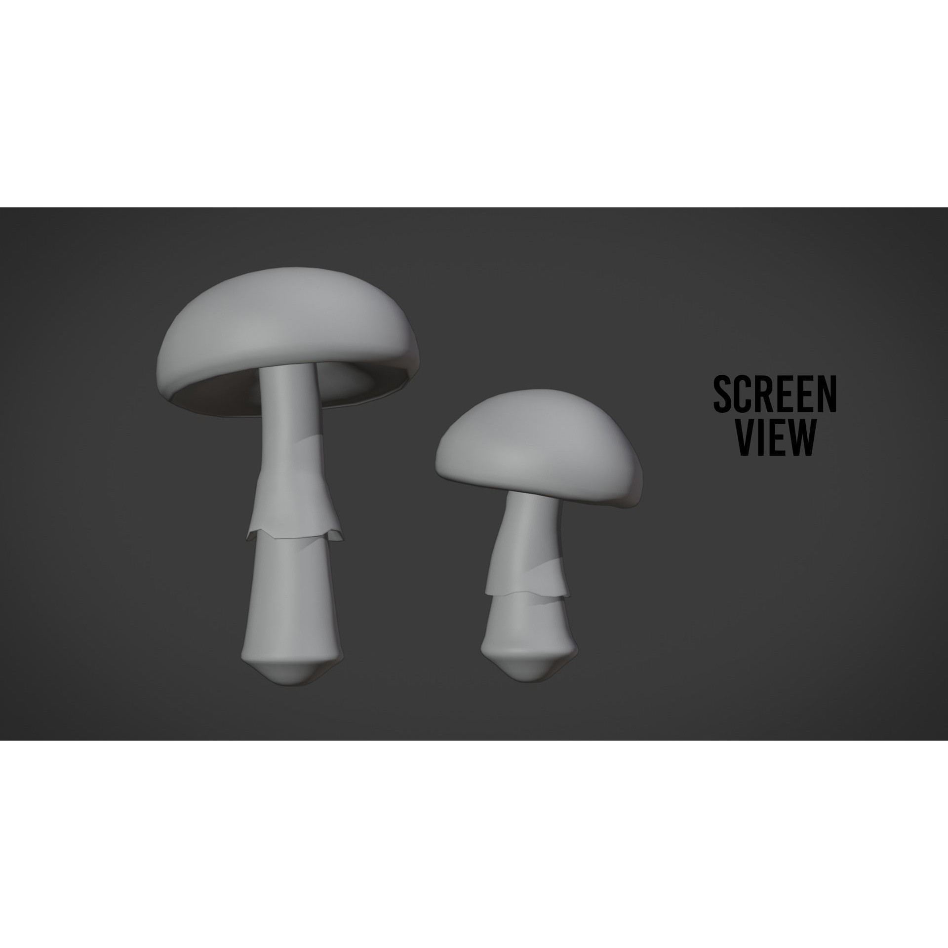 Mushrooms Fly Agaric - Animated PBR 3D Model - View 8