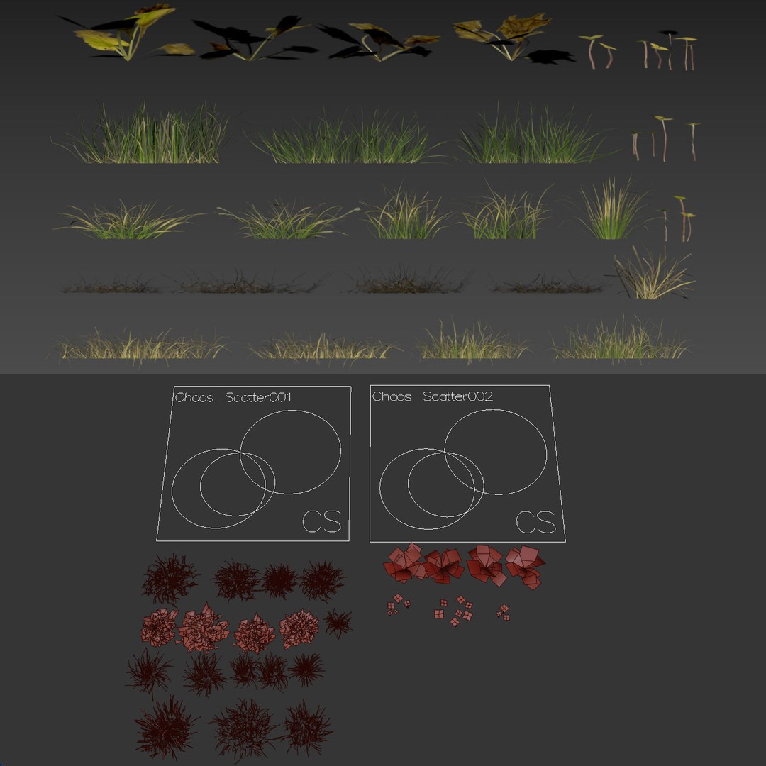 Grass 3D Model – PBR Plant Asset with Diverse Vegetation Formats - View 7