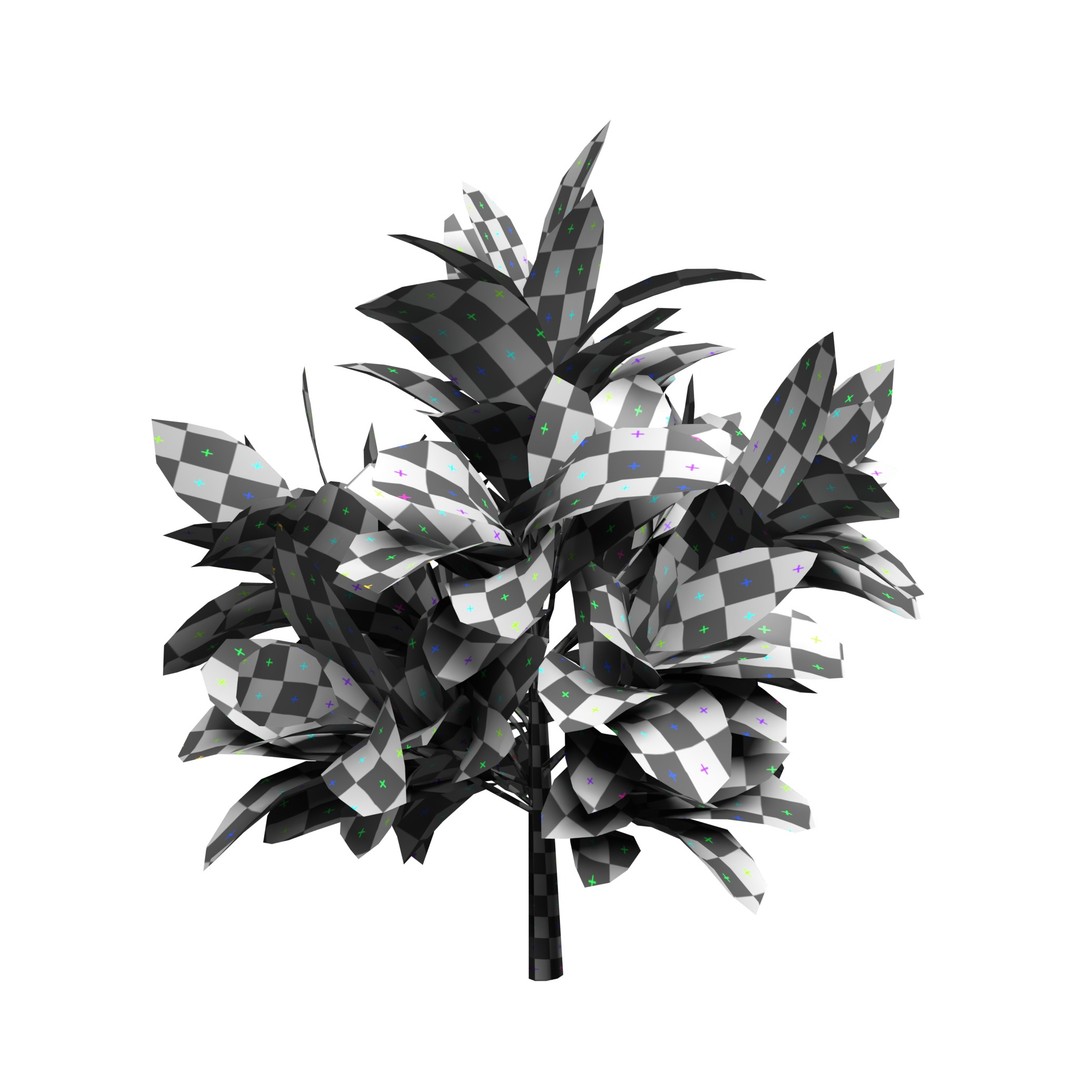 Codiaeum Variegatum 3D Model – Low Poly PBR Plant for Archviz - View 8