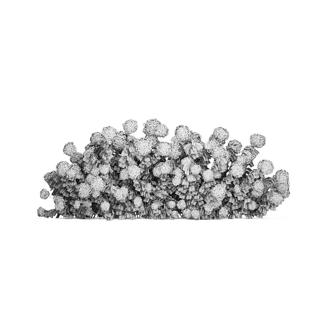 White Hydrangea 3D Model – Lush Bush for Garden Decoration, PBR - View 10