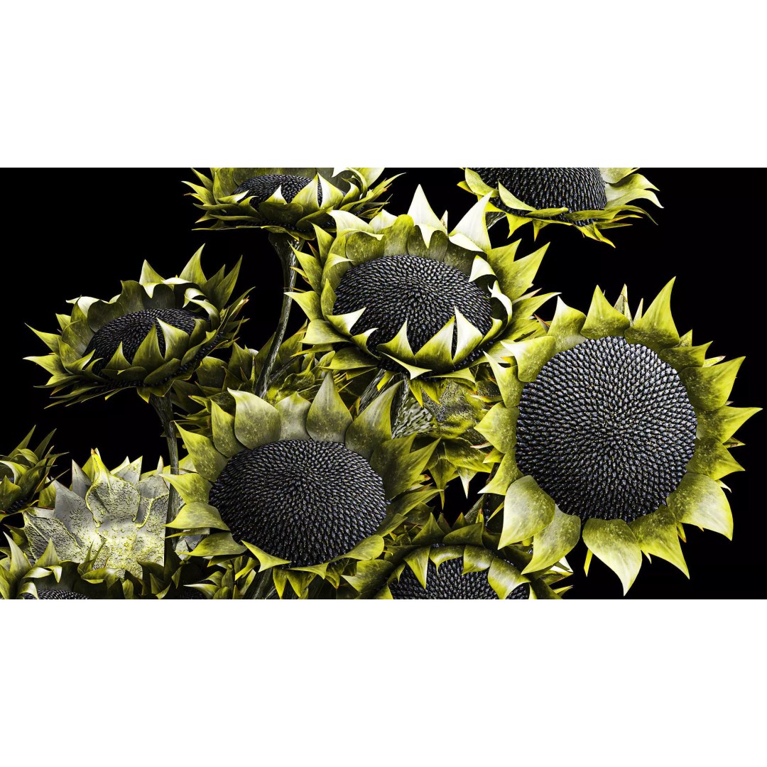 Realistic Sunflower Bouquet 3D Model – Modern Ceramic Vase, FBX - View 7