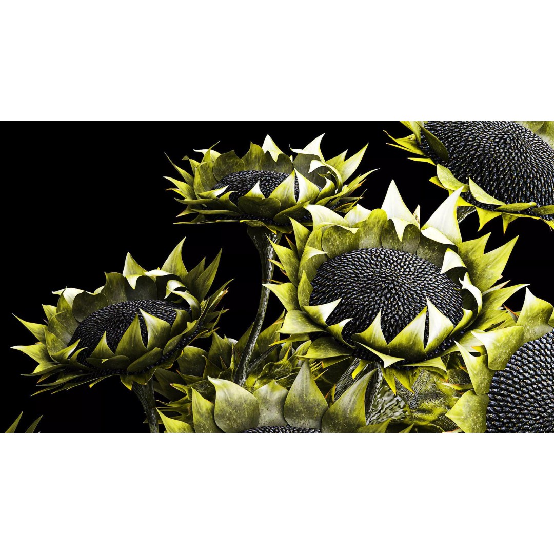 Realistic Sunflower Bouquet 3D Model – Modern Ceramic Vase, FBX - View 9