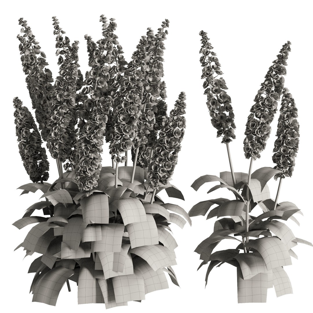 Flower Bush 3D Model – PBR Polygon Mesh for Outdoor Use