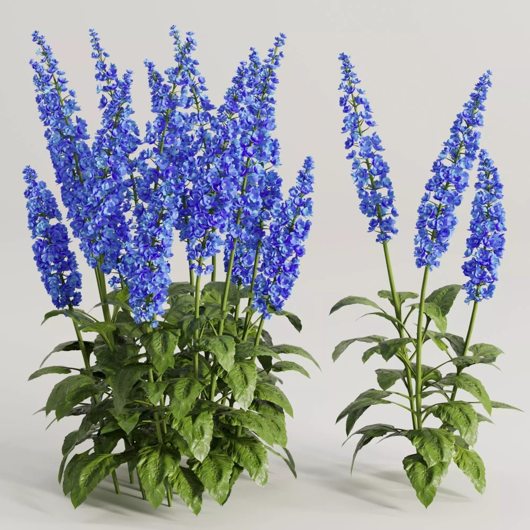 Flower Bush 3D Model – PBR Polygon Mesh for Outdoor Use - View 2
