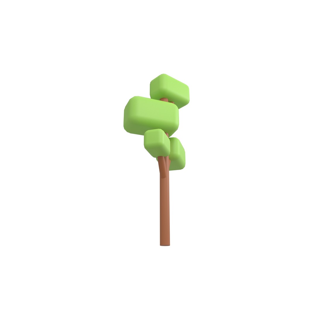 Cartoon Tree 3D Model – Low Poly Pack with PBR Textures, FBX/OBJ - View 10