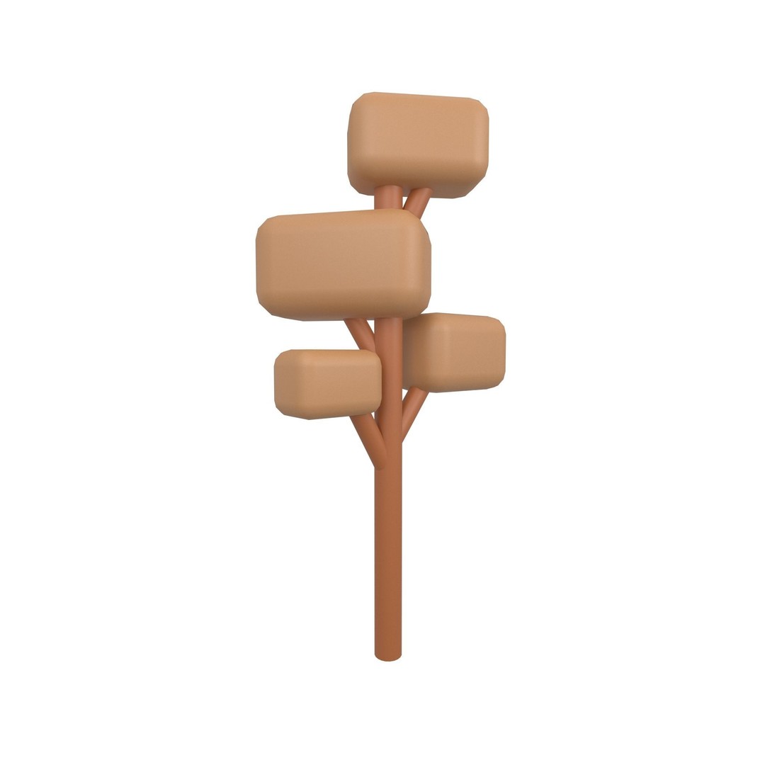 Cartoon Tree 3D Model – Low Poly Pack with PBR Textures, FBX/OBJ - View 12