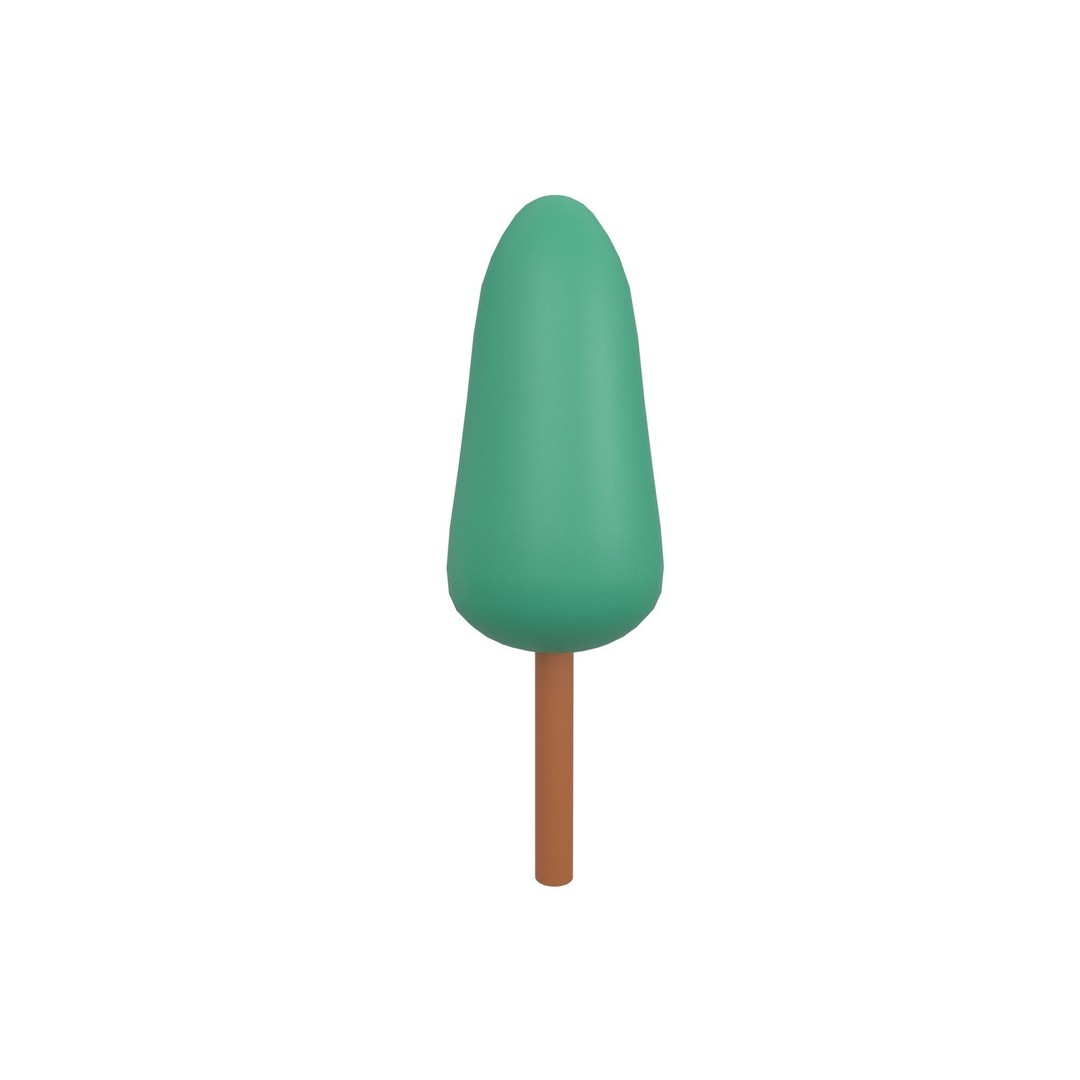 Cartoon Tree 3D Model – Low Poly Pack with PBR Textures, FBX/OBJ - View 22