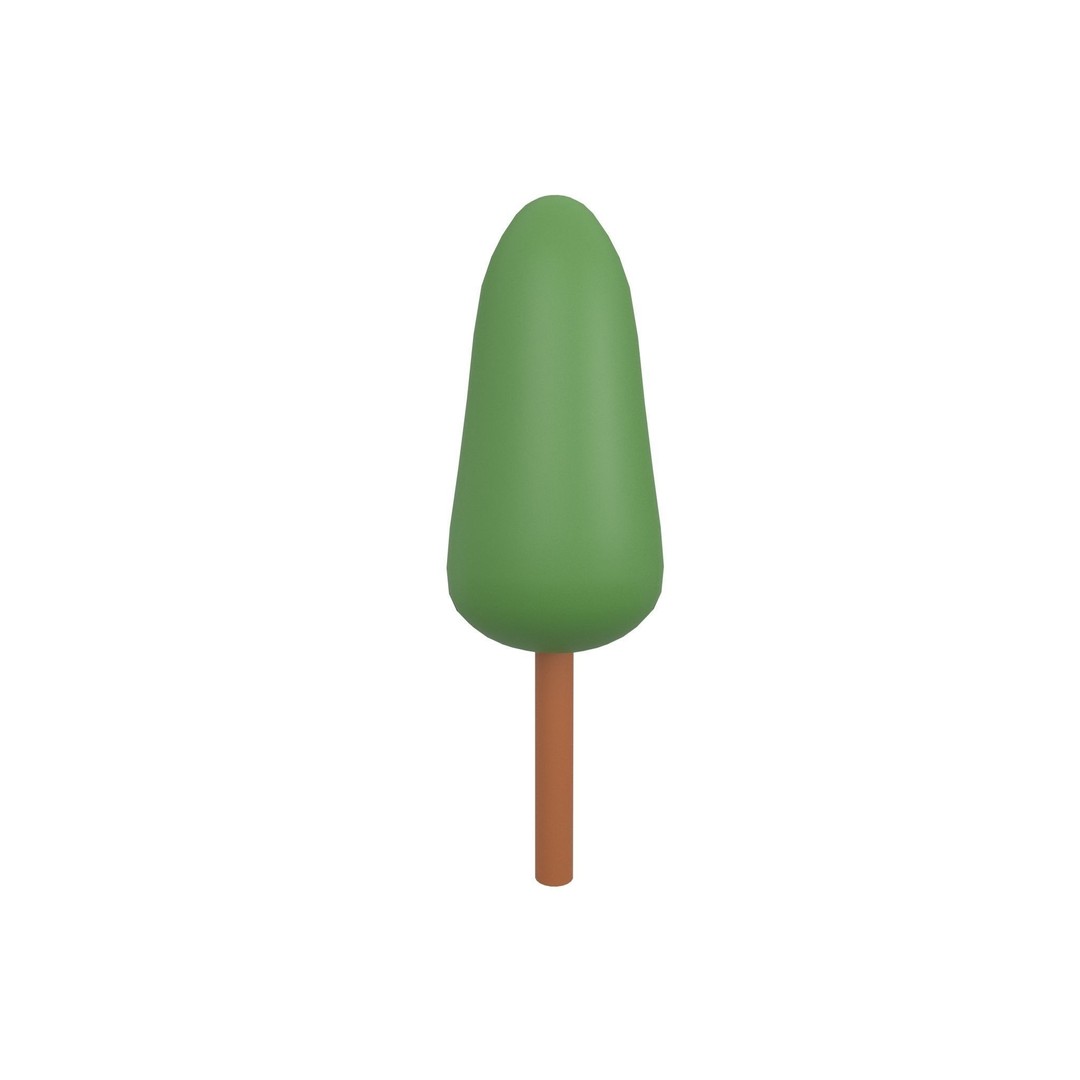 Cartoon Tree 3D Model – Low Poly Pack with PBR Textures, FBX/OBJ - View 24