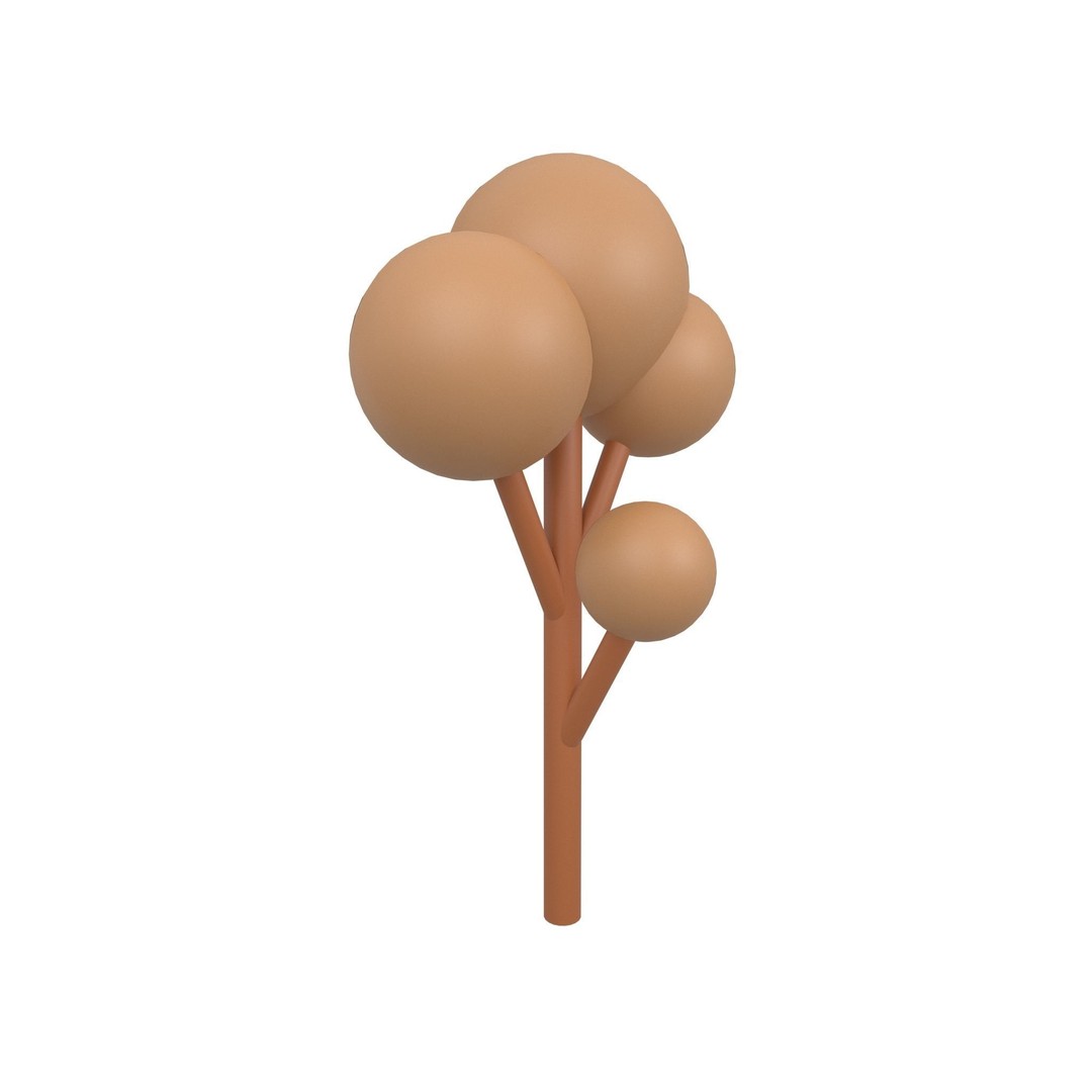 Cartoon Tree 3D Model – Low Poly Pack with PBR Textures, FBX/OBJ - View 25