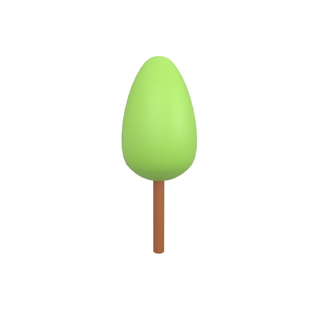 Cartoon Tree 3D Model – Low Poly Pack with PBR Textures, FBX/OBJ - View 29