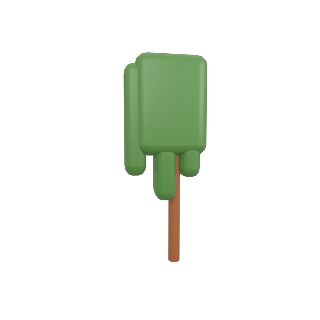 Cartoon Tree 3D Model – Low Poly Pack with PBR Textures, FBX/OBJ - View 30
