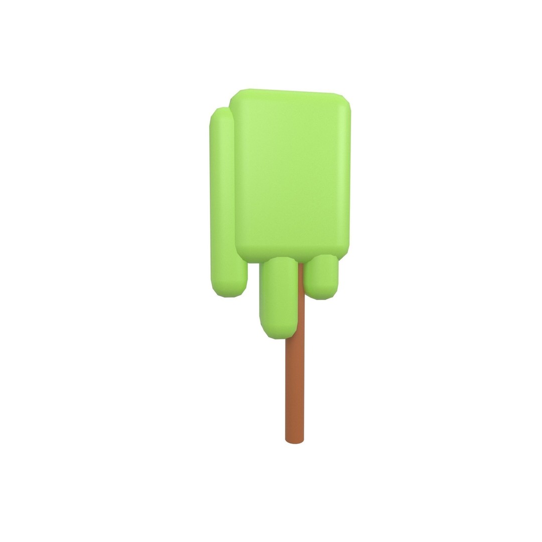 Cartoon Tree 3D Model – Low Poly Pack with PBR Textures, FBX/OBJ - View 35