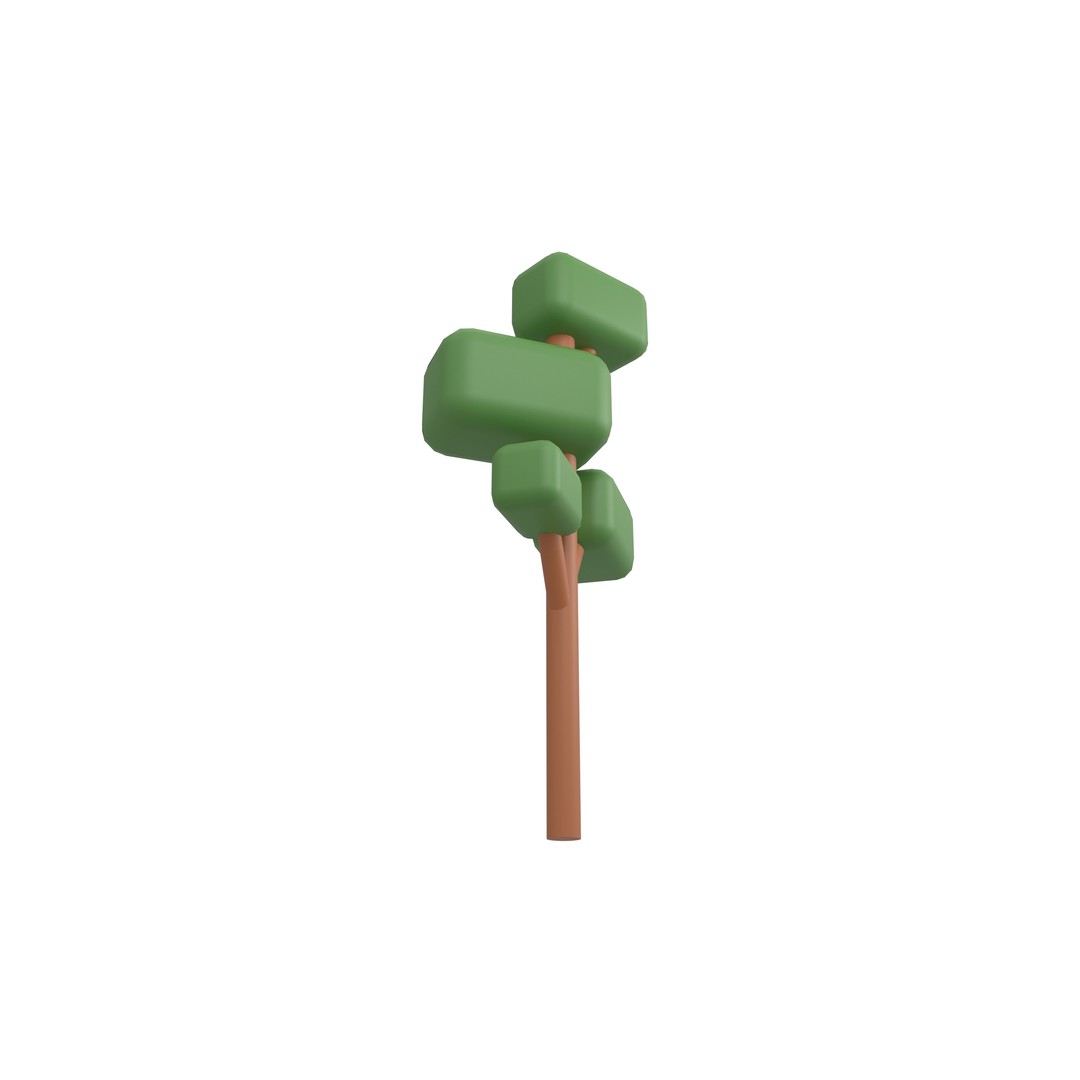 Cartoon Tree 3D Model – Low Poly Pack with PBR Textures, FBX/OBJ - View 42