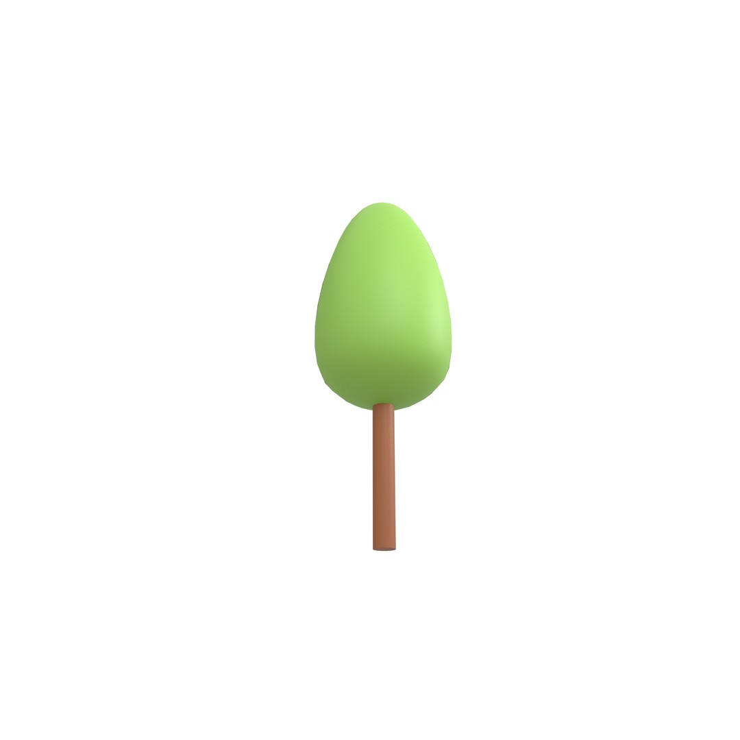 Cartoon Tree 3D Model – Low Poly Pack with PBR Textures, FBX/OBJ - View 53