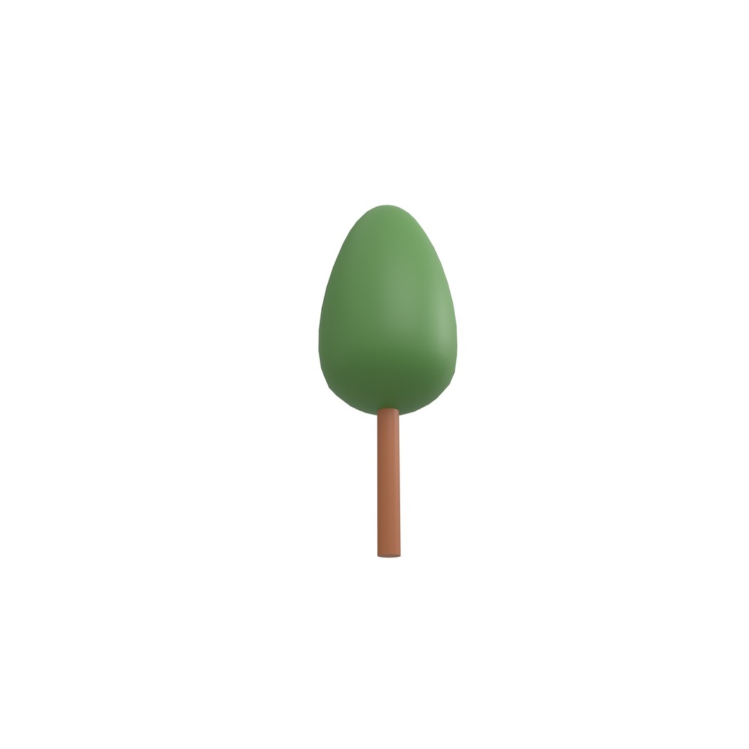 Cartoon Tree 3D Model – Low Poly Pack with PBR Textures, FBX/OBJ - View 65
