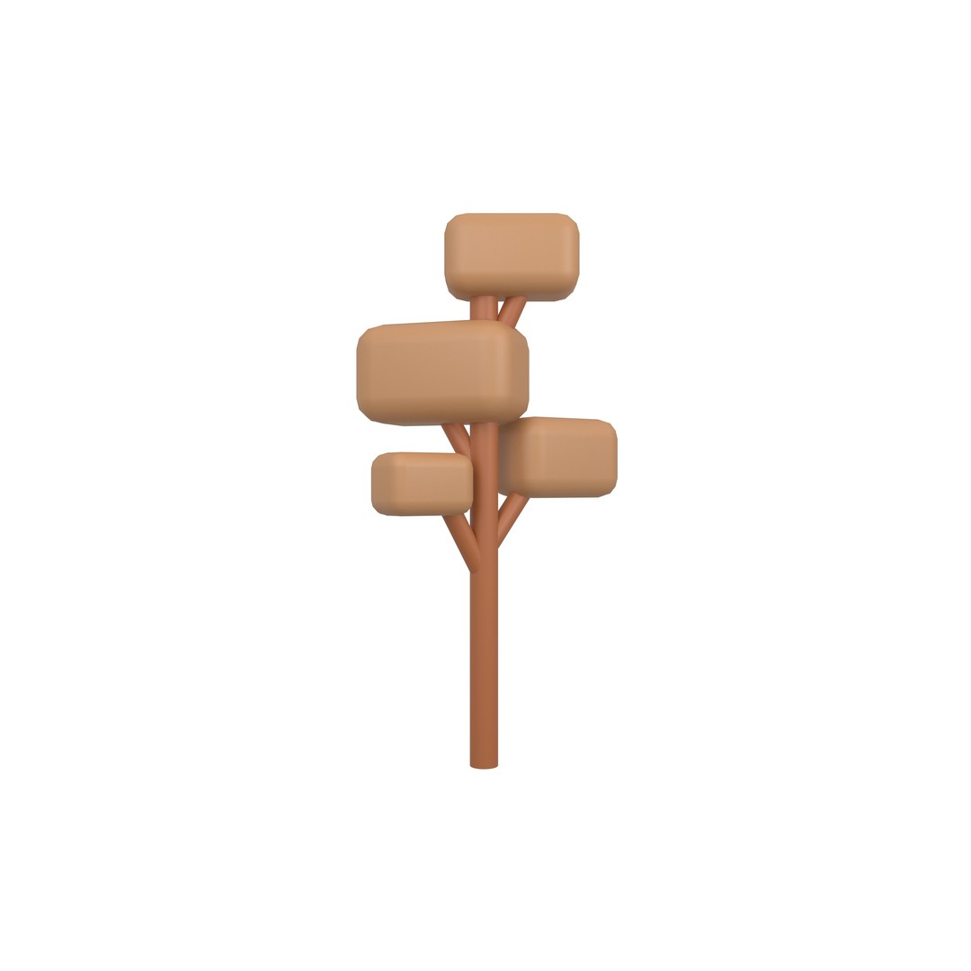 Cartoon Tree 3D Model – Low Poly Pack with PBR Textures, FBX/OBJ - View 66