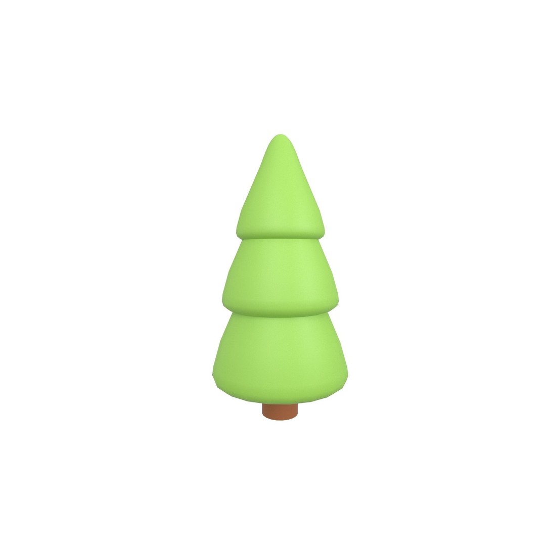 Cartoon Tree 3D Model – Low Poly Pack with PBR Textures, FBX/OBJ - View 70