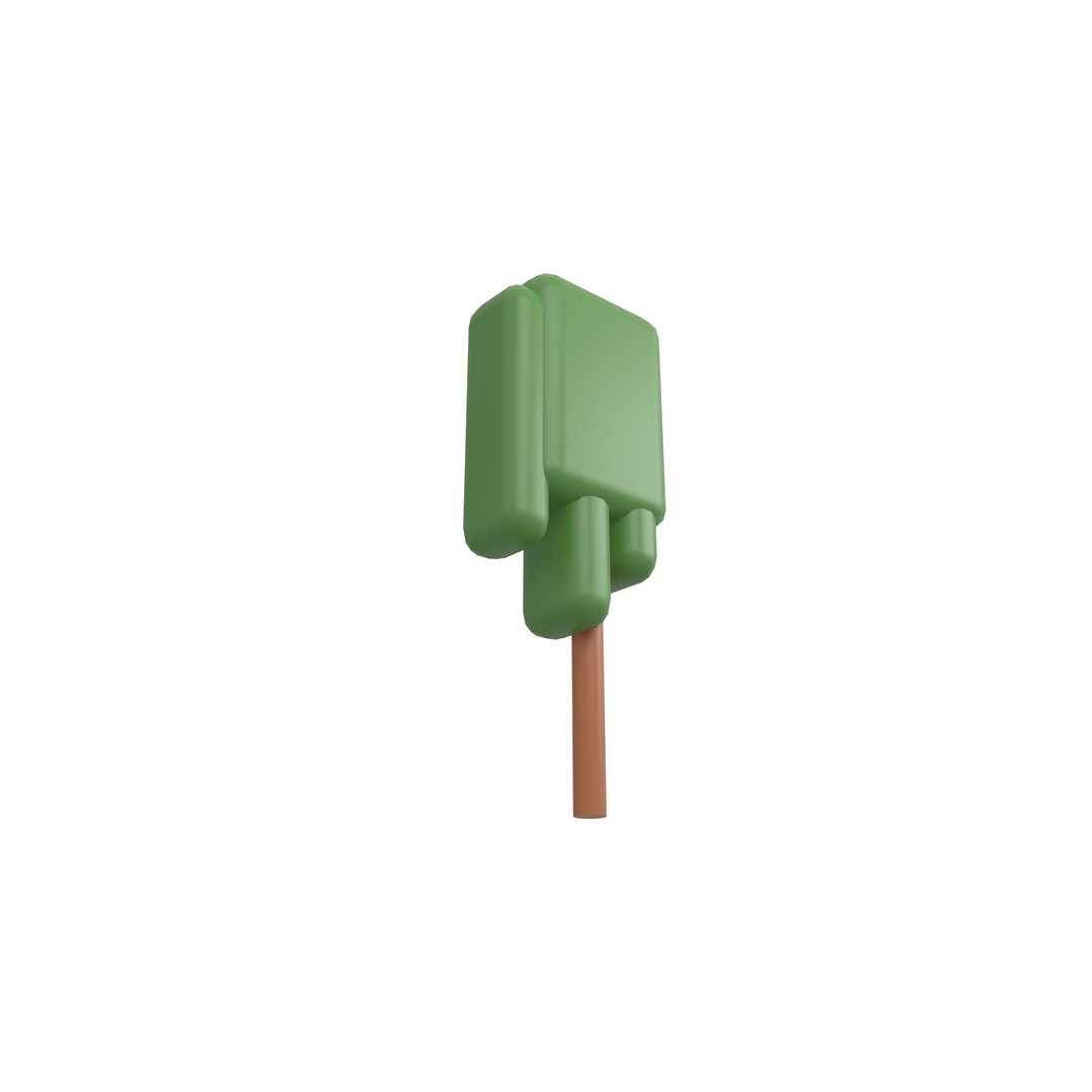 Cartoon Tree 3D Model – Low Poly Pack with PBR Textures, FBX/OBJ - View 79