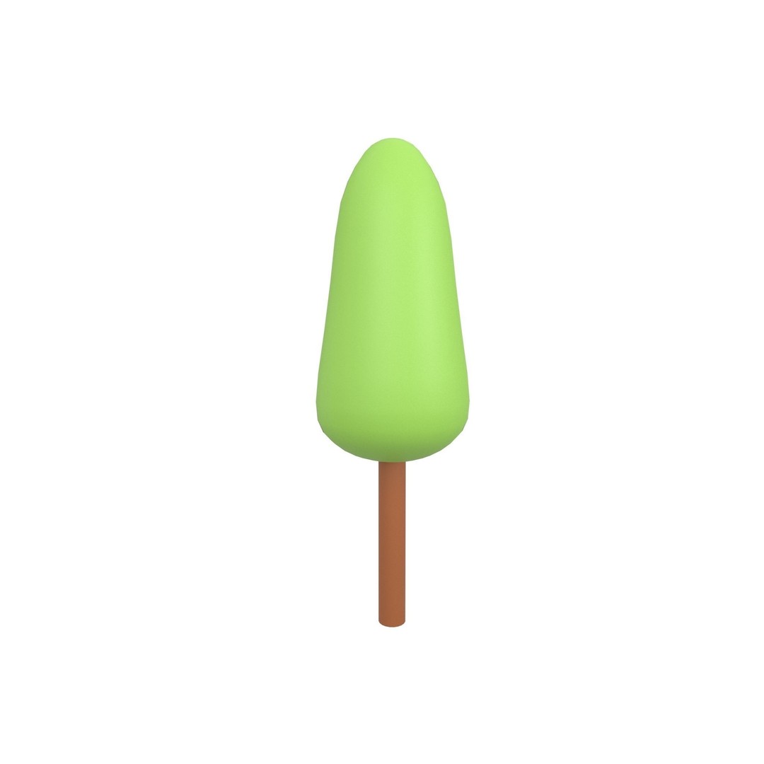 Cartoon Tree 3D Model – Low Poly Pack with PBR Textures, FBX/OBJ - View 8