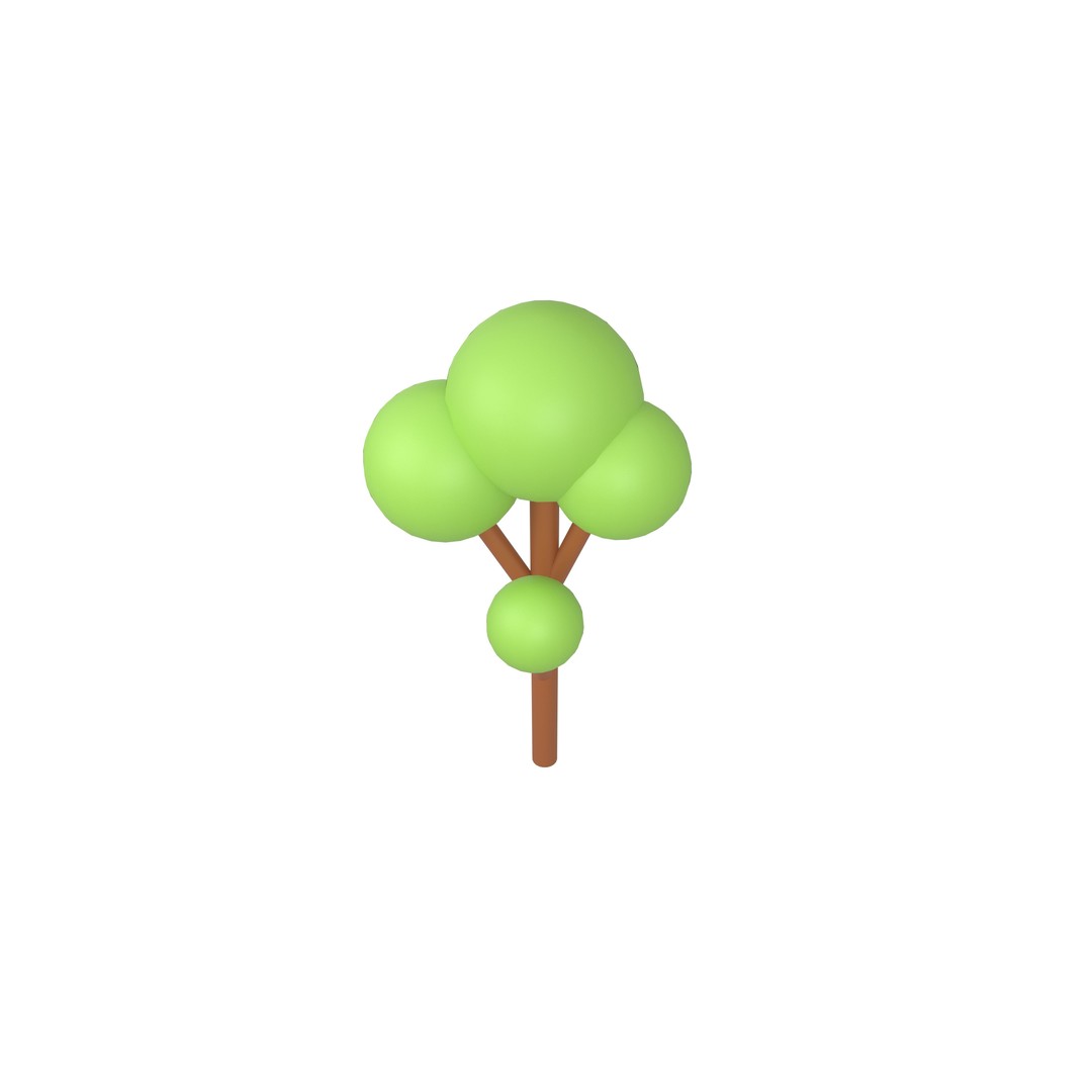 Cartoon Tree 3D Model – Low Poly Pack with PBR Textures, FBX/OBJ - View 81
