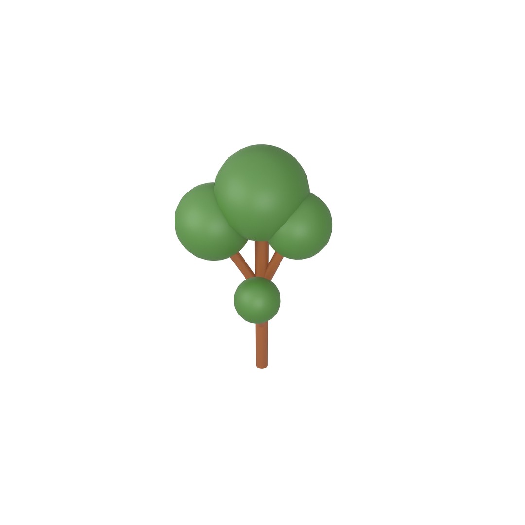 Cartoon Tree 3D Model – Low Poly Pack with PBR Textures, FBX/OBJ - View 83