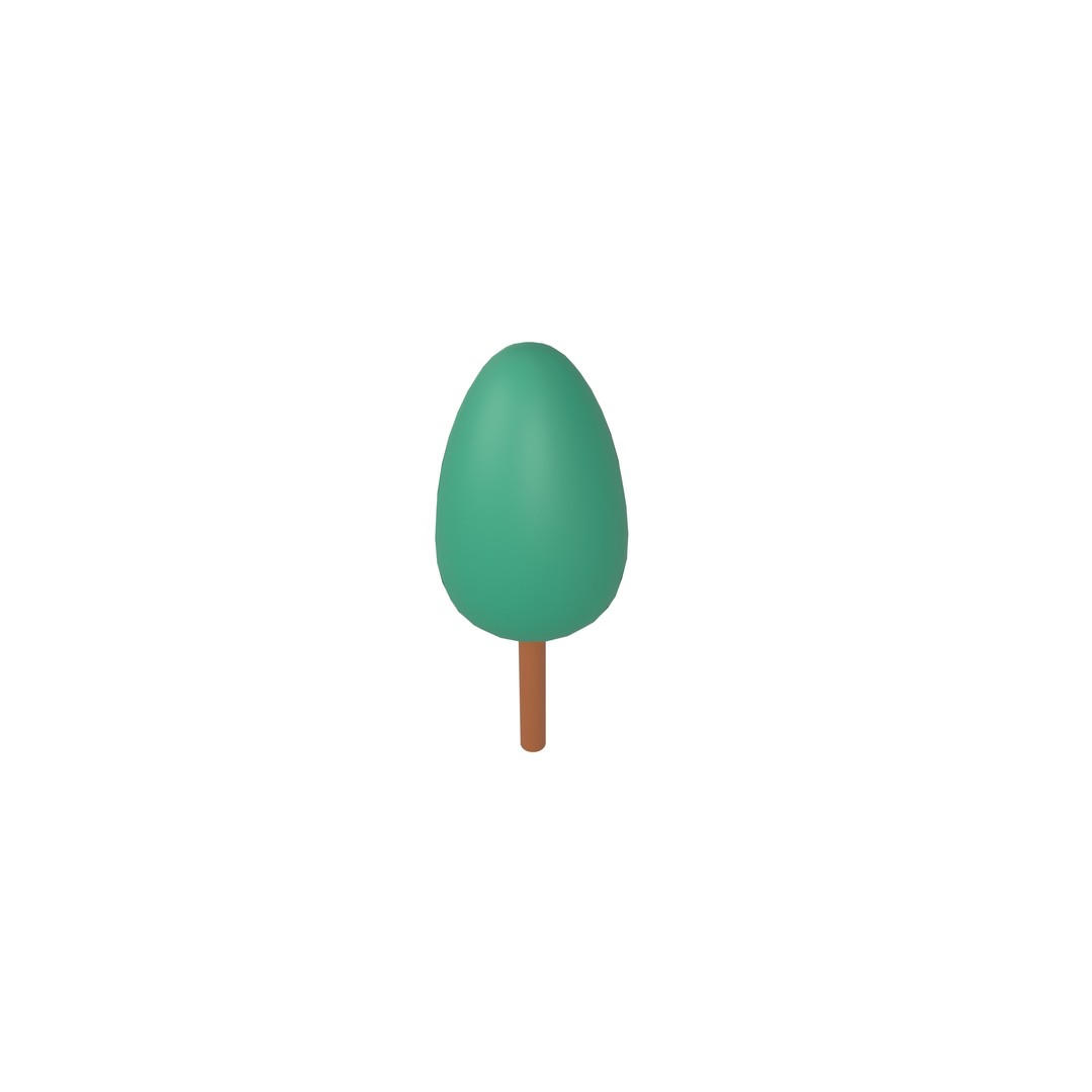 Cartoon Tree 3D Model – Low Poly Pack with PBR Textures, FBX/OBJ - View 90