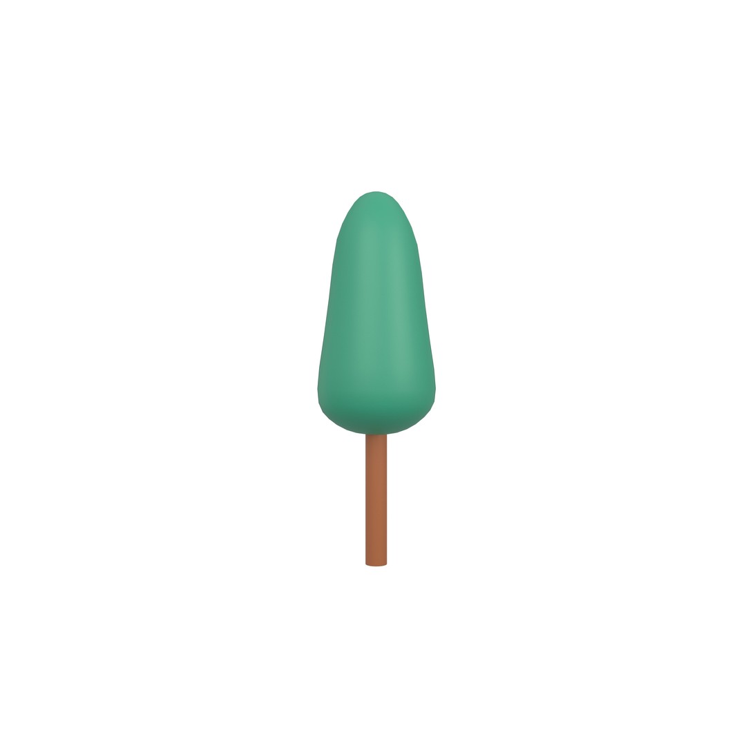 Cartoon Tree 3D Model – Low Poly Pack with PBR Textures, FBX/OBJ - View 98