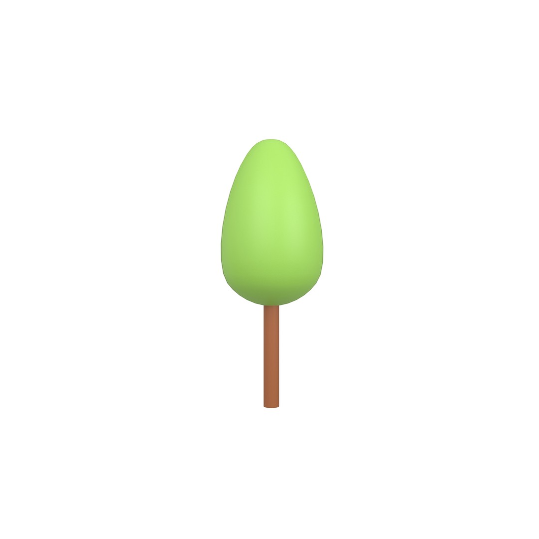 Cartoon Tree 3D Model – Low Poly Pack with PBR Textures, FBX/OBJ - View 99