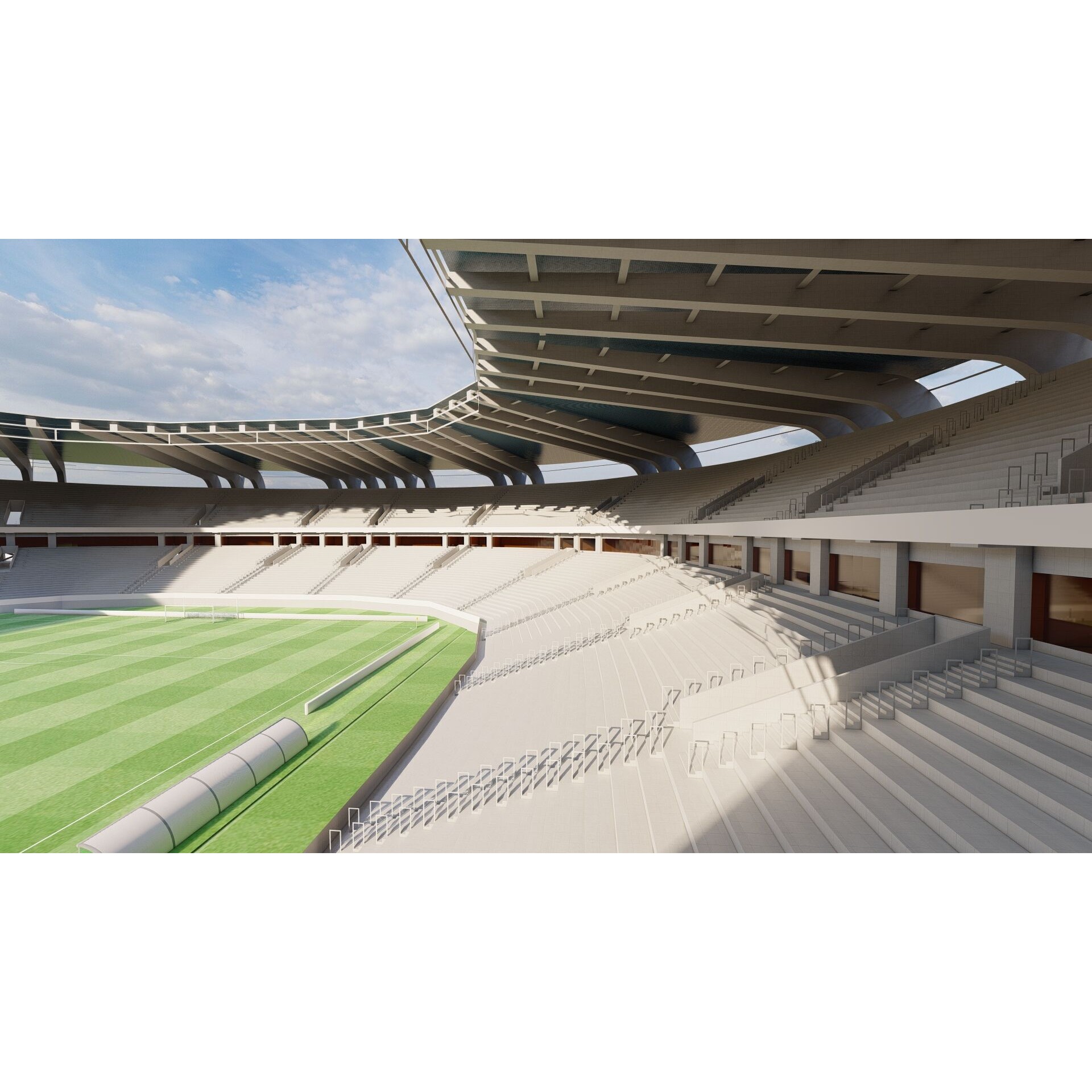 Football Stadium - Game-Ready 3D Model - View 10