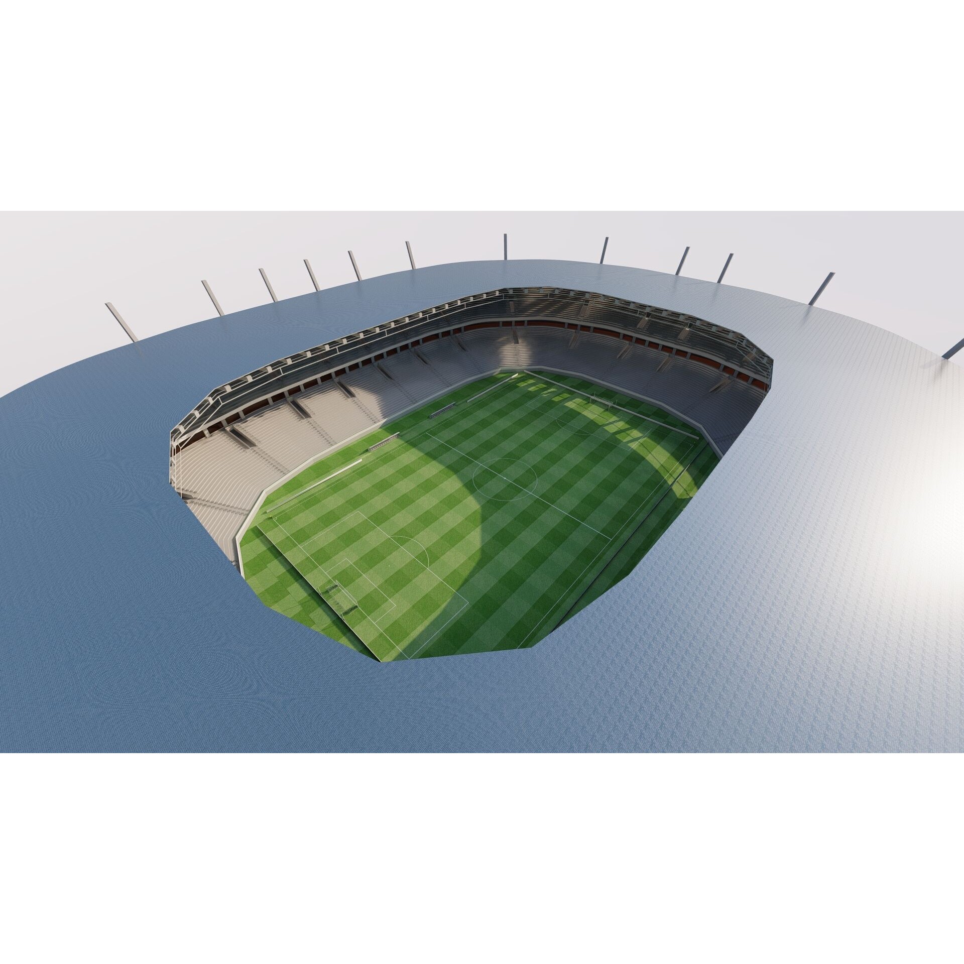 Football Stadium - Game-Ready 3D Model - View 11