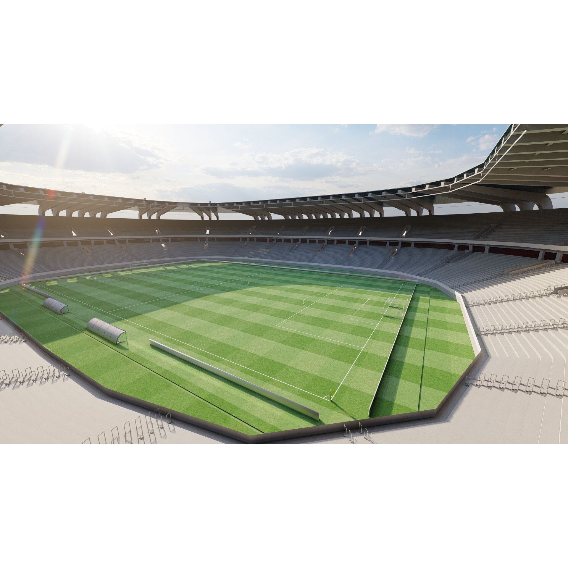 Football Stadium - Game-Ready 3D Model - View 12