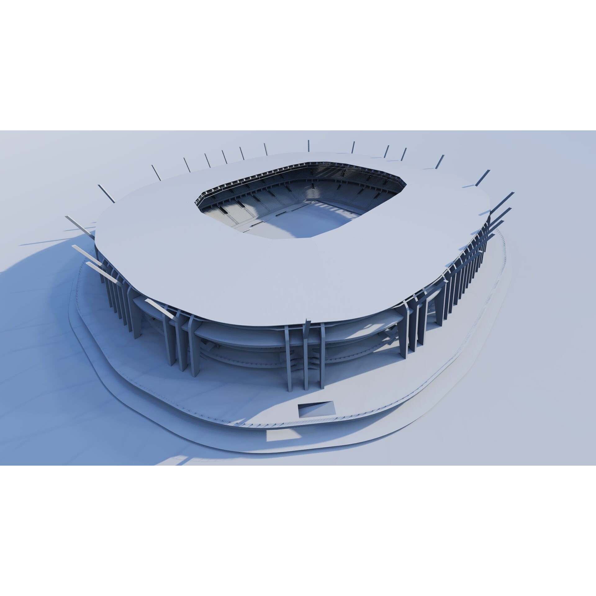 Football Stadium - Game-Ready 3D Model - View 16
