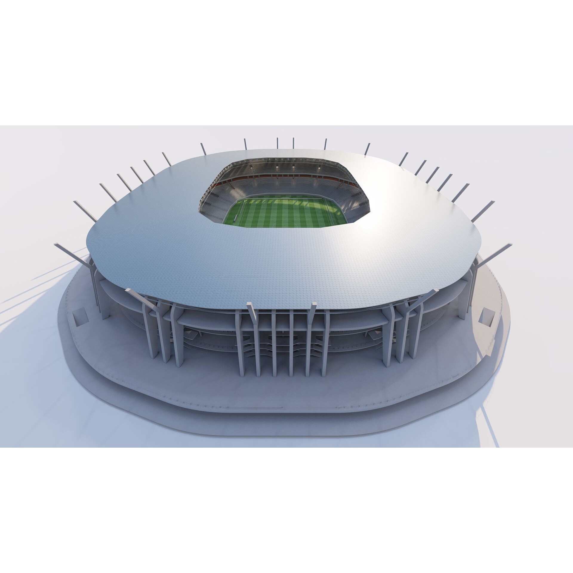 Football Stadium - Game-Ready 3D Model - View 17