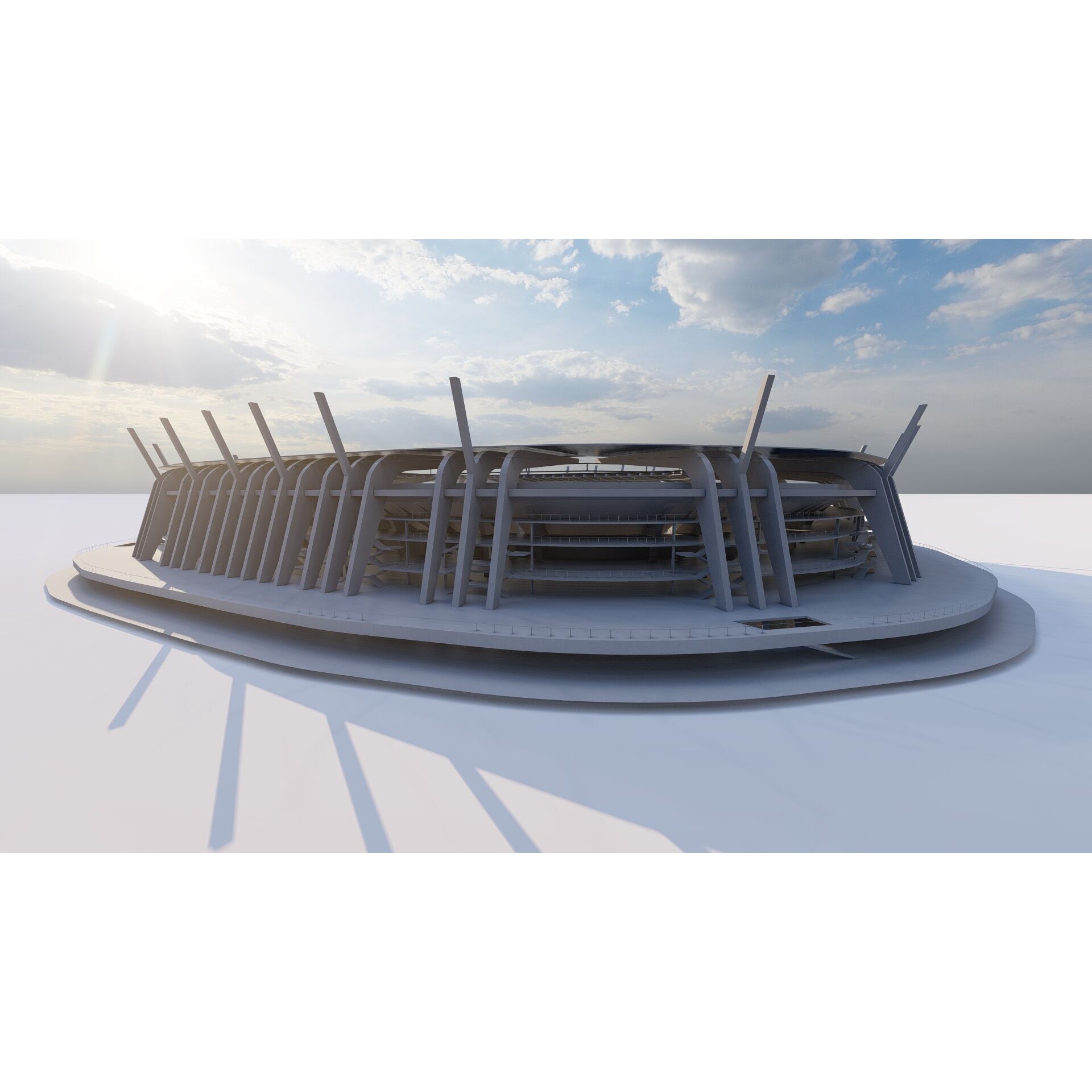Football Stadium - Game-Ready 3D Model - View 18