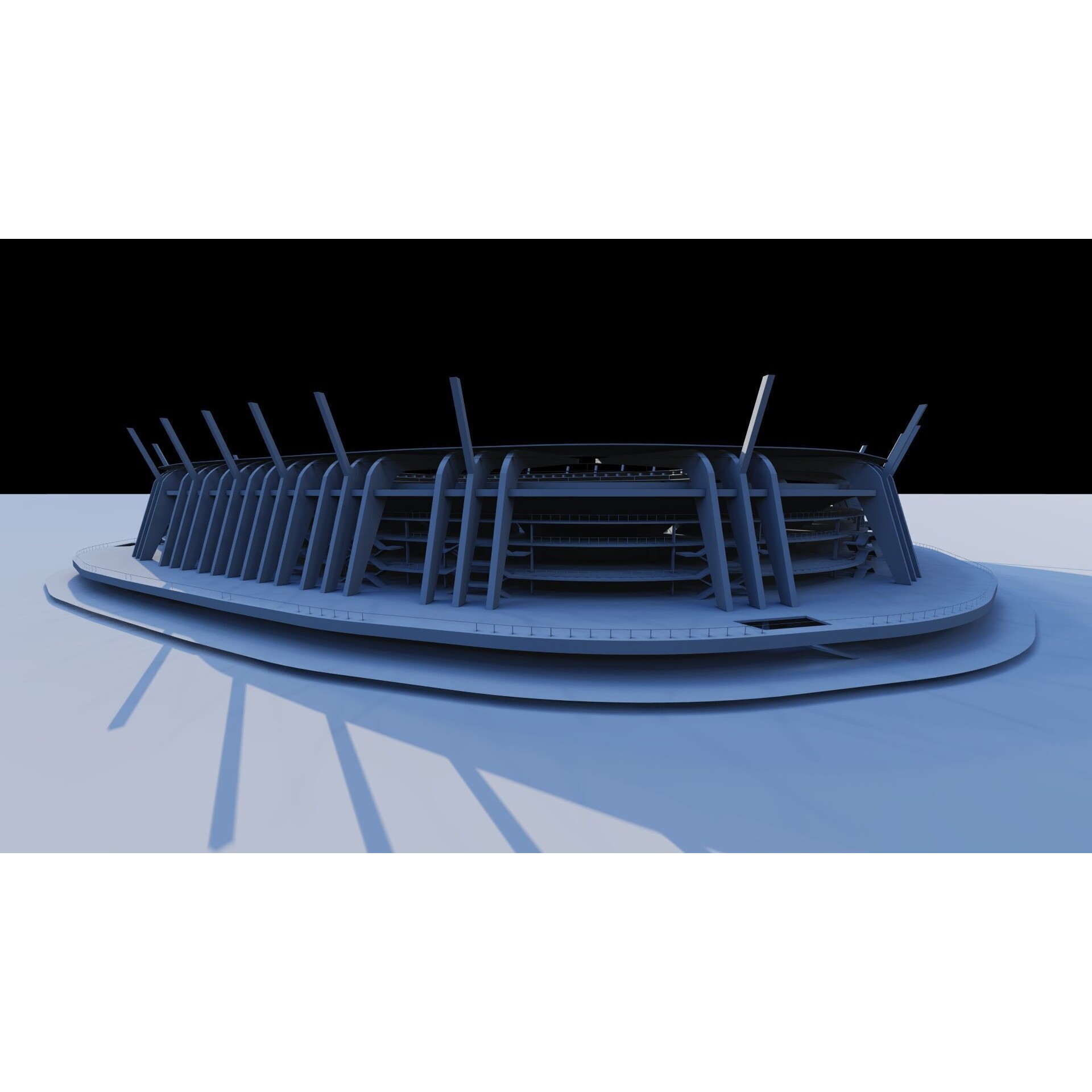 Football Stadium - Game-Ready 3D Model - View 19