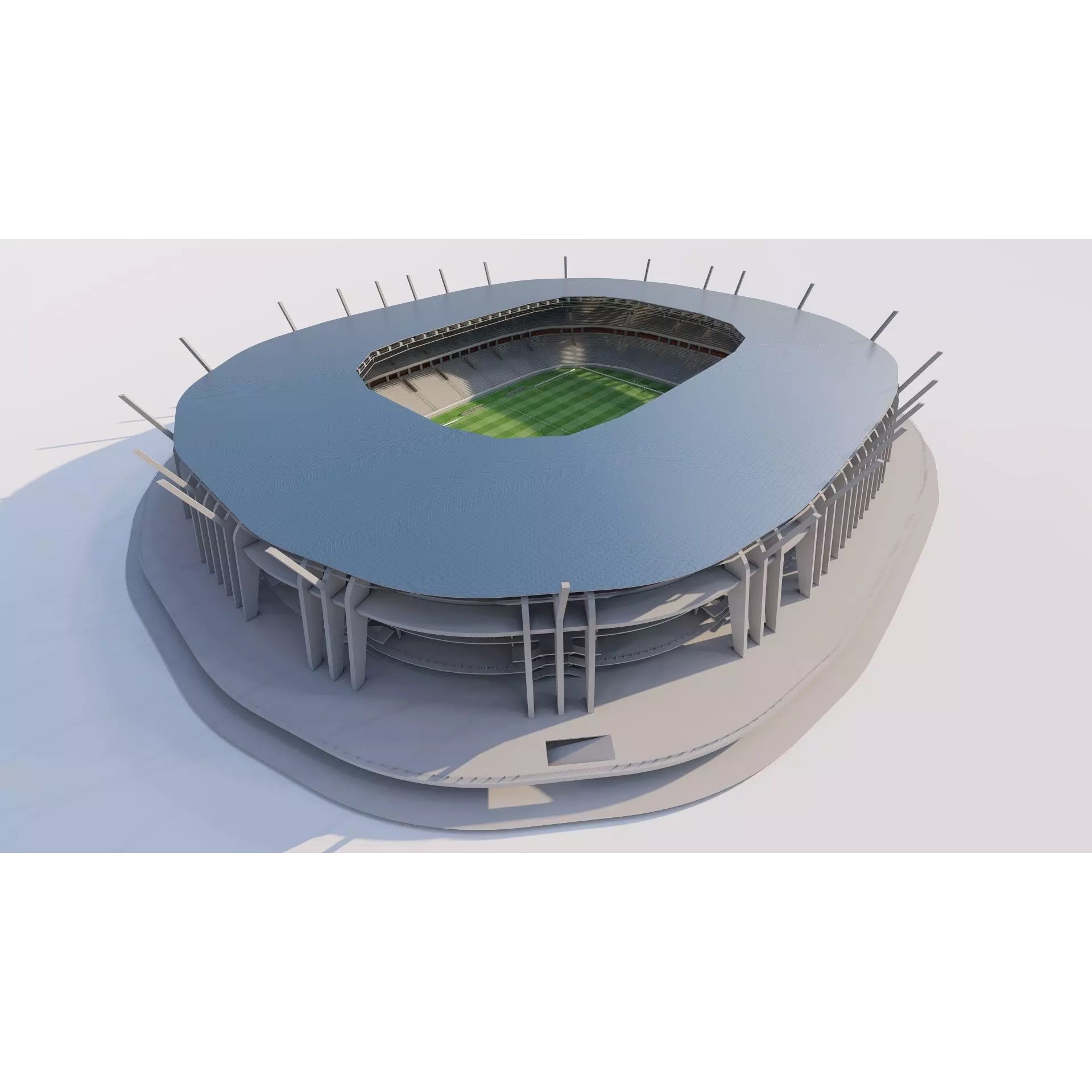 Football Stadium - Game-Ready 3D Model - View 2