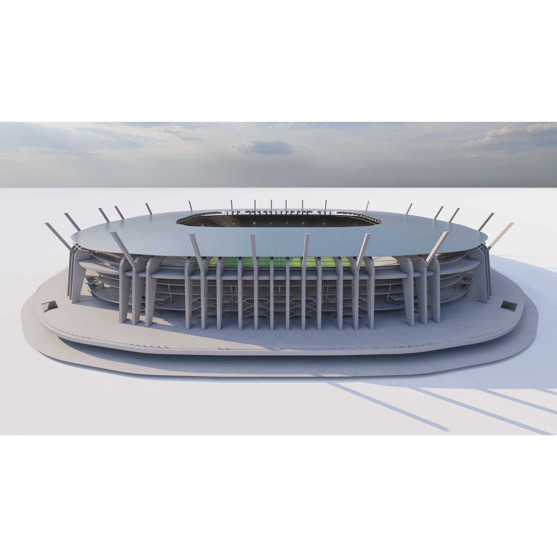 Football Stadium - Game-Ready 3D Model - View 29