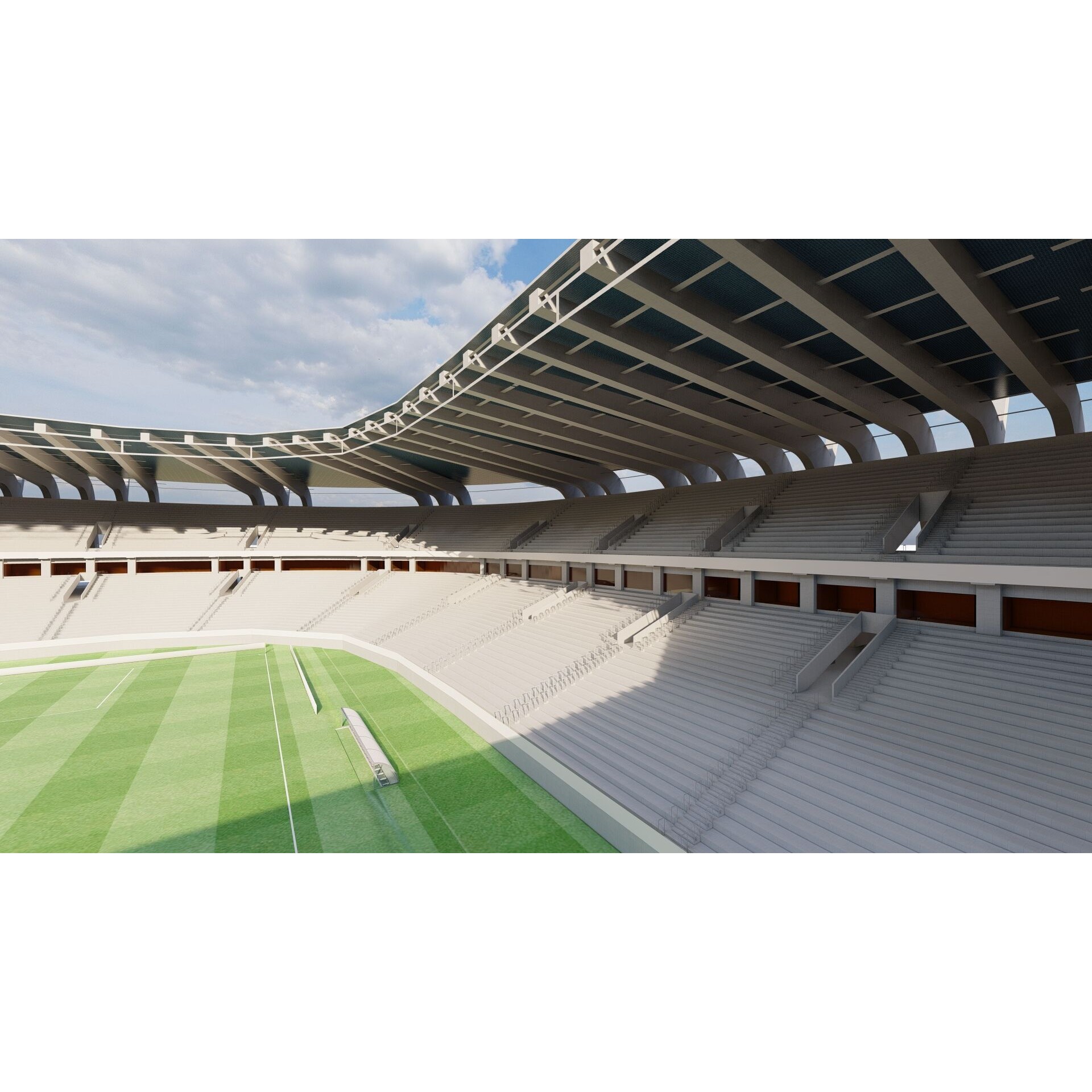 Football Stadium - Game-Ready 3D Model - View 5