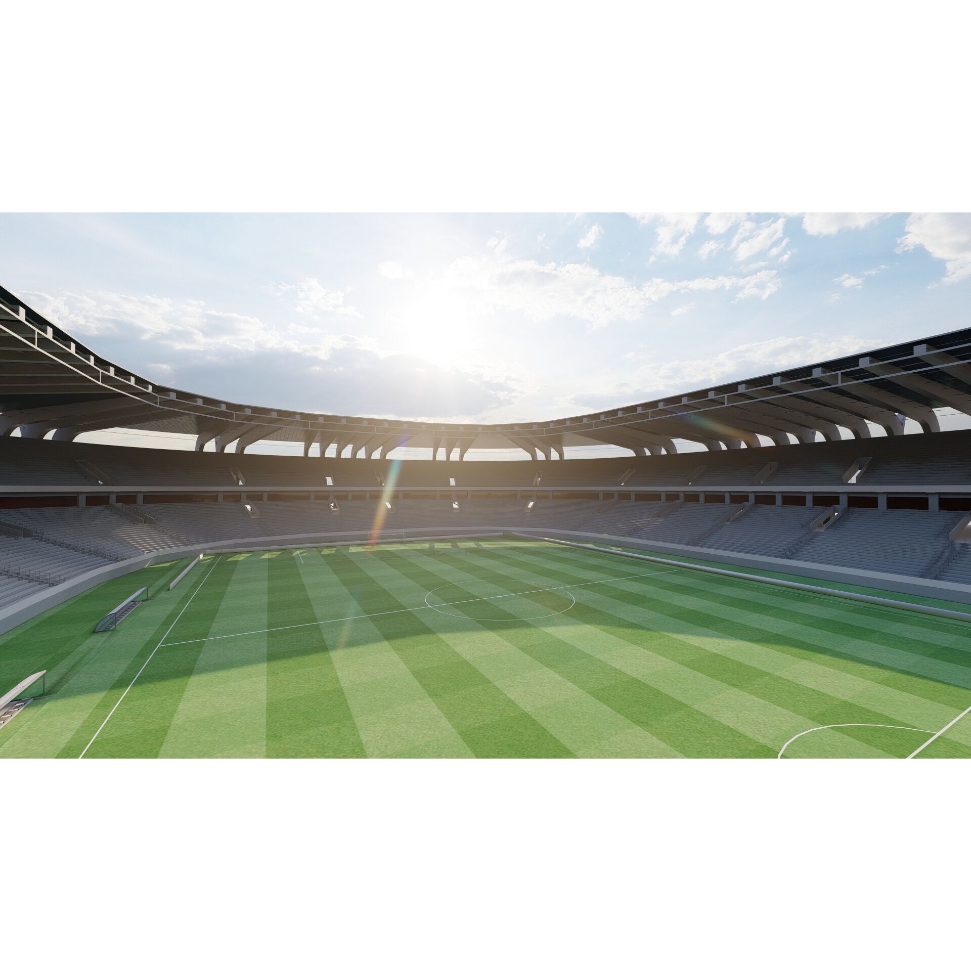 Football Stadium - Game-Ready 3D Model - View 7