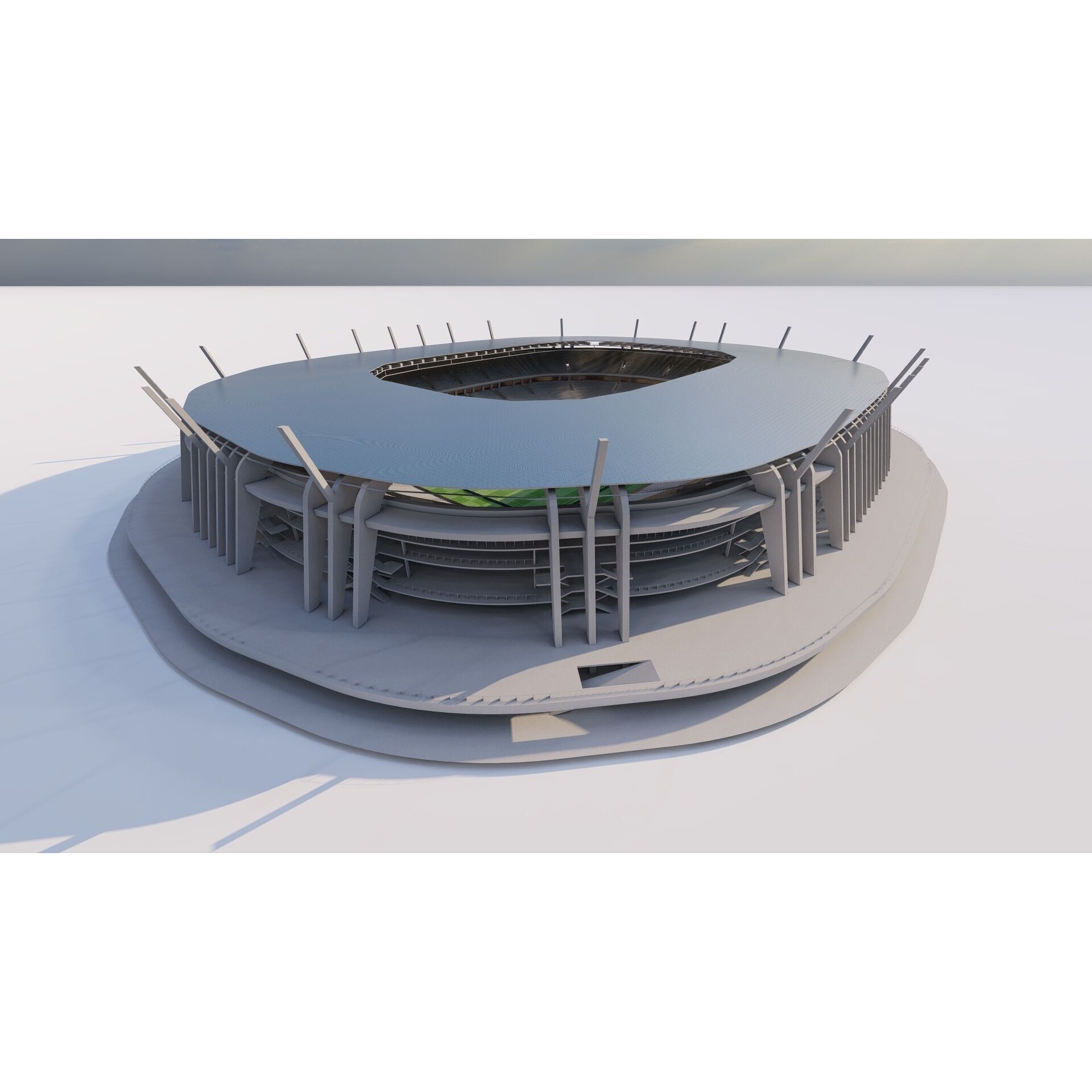 Football Stadium - Game-Ready 3D Model - View 8