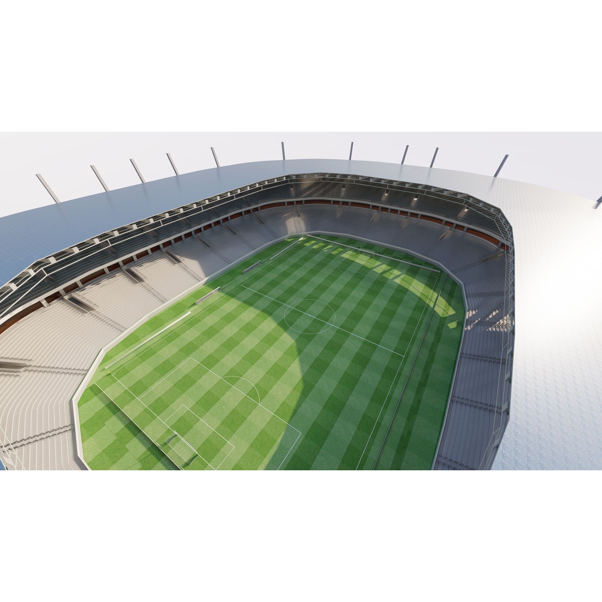 Football Stadium - Game-Ready 3D Model - View 9