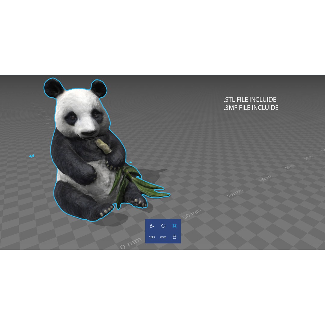Panda Bear 3D Model – Low Poly Game Asset, FBX, OBJ, PBR Textures