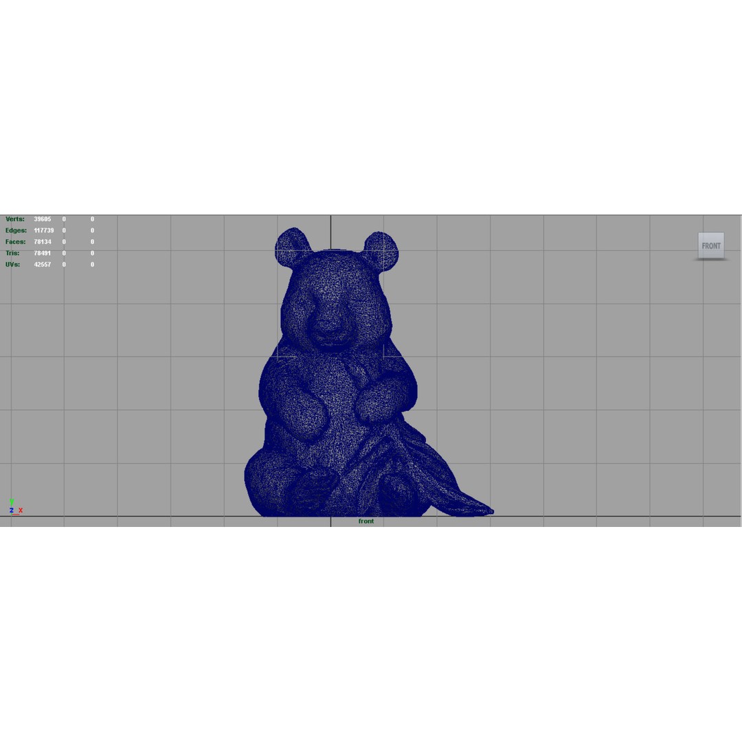 Panda Bear 3D Model – Low Poly Game Asset, FBX, OBJ, PBR Textures - View 16