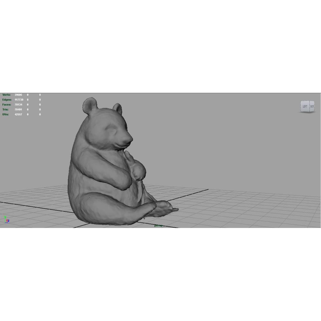 Panda Bear 3D Model – Low Poly Game Asset, FBX, OBJ, PBR Textures - View 18