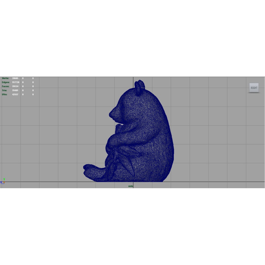 Panda Bear 3D Model – Low Poly Game Asset, FBX, OBJ, PBR Textures - View 21