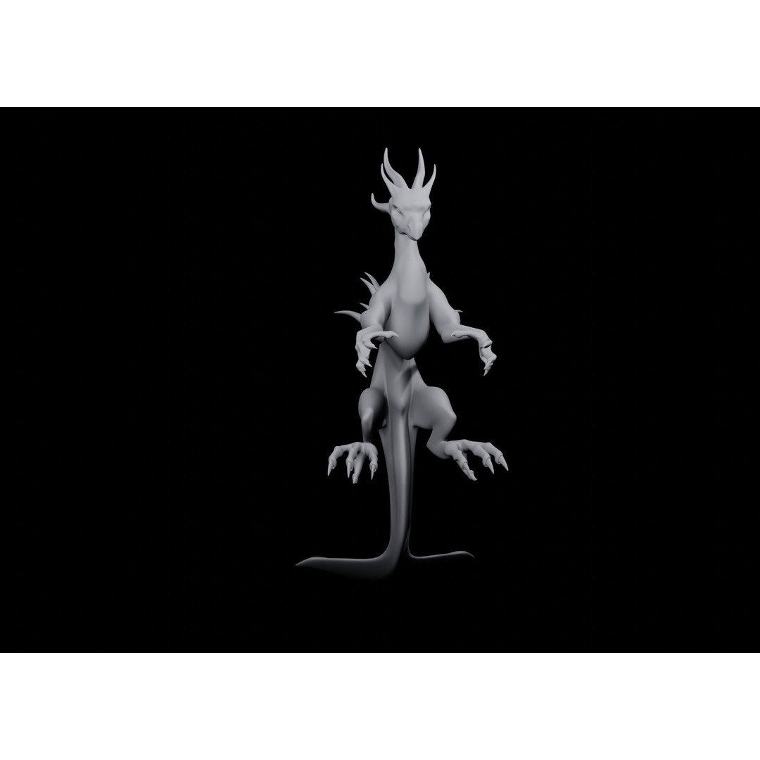 Lowpoly Sea Dragon 3D Model – Rigged Low-Poly Creature, FBX, OBJ - View 10